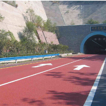 广西南宁彩色防滑路面施工隧道出口防滑路面工程