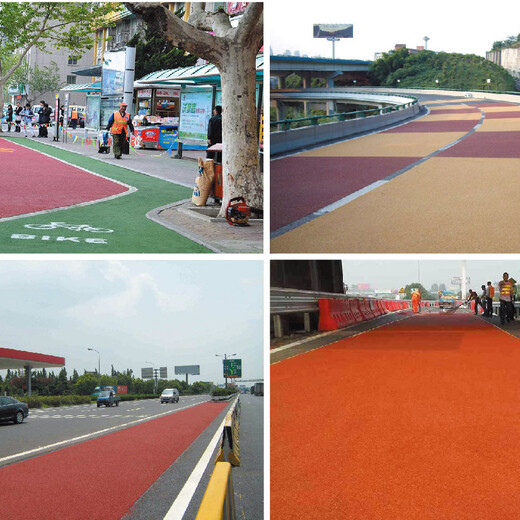 上海南汇彩色防滑路面工程公路防滑减速带工程