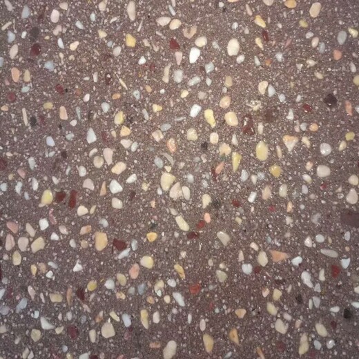广西桂林砾石聚合物地坪彩砂地面材料施工