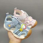 浙江溫州母嬰店供應巴布豆品牌嬰兒鞋寶寶學步包頭涼鞋批發