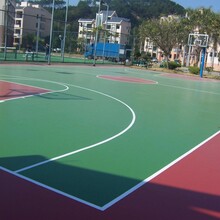 深圳硅PU球場施工、硅PU羽毛球價格、硅PU球場、籃球場施工