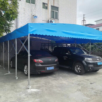 定制推拉篷排档雨篷收缩雨棚活动棚移动雨蓬停车棚