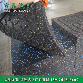 揭阳市健身房橡胶地垫生产厂家，力量区防摔地垫用WH-DD7001