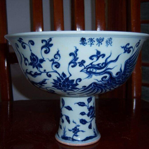 明青花高足碗拍賣(mài)再創(chuàng)新高