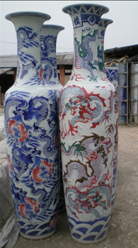 西安開(kāi)業(yè)花瓶迎賓大花瓶，門(mén)口一對迎客松陶瓷花瓶銷(xiāo)售