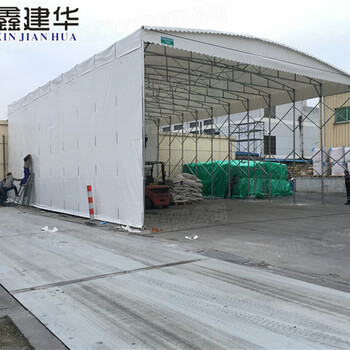 广东厂家户外遮阳棚电动车移动帐篷汽车电动推拉篷钢结构车棚