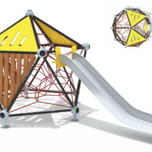 户外不锈钢滑梯非标大型游乐场设备儿童乐园商场室外爬网设施定制