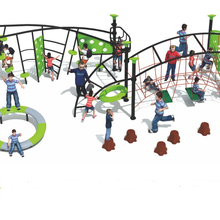 幼儿园木质黄花梨攀爬架荡桥爬网儿童户外大型游乐设备滑滑梯玩具