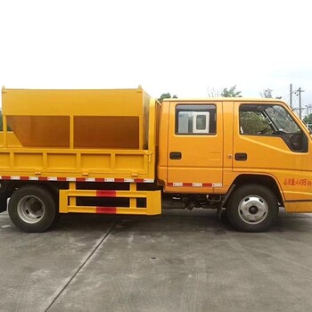 北京大雪江鈴雙排座融雪撒布車加裝雪鏟雪滾廠家