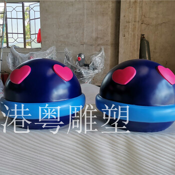 惠州港粤厂家玻璃钢2020年新款网红打卡电动车头盔雕塑装饰品摆件