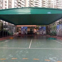 随州推拉蓬蓝球场推拉棚电动车停车棚大排挡雨棚图片