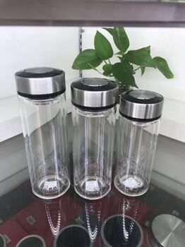 西安會(huì)議禮品水晶杯印商標(biāo)杯子內(nèi)管免費(fèi)印字全透明雙層水晶杯
