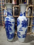 西安陶瓷花瓶销售，西安礼品红瓷花瓶，迎客松花瓶厂家