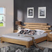 純樸木屋北歐森林現代簡約風格榆木床臥室家具實木雙人床1.5米床