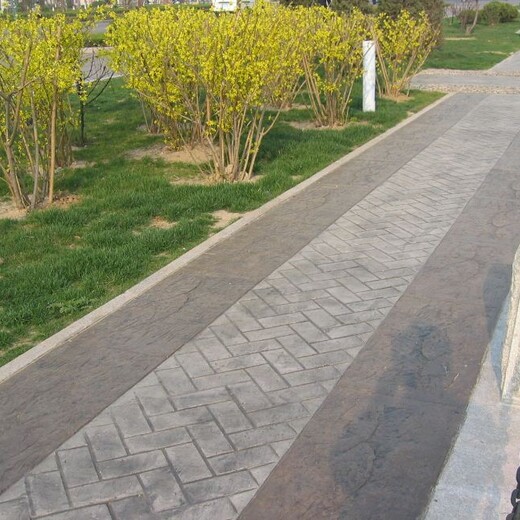 广西钦州艺术压模地坪材料彩色压印地坪模具提供