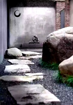 杭州私家庭院设计：如有一庭院，这样铺设小路，太有品味了！