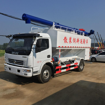 程力专汽小麦大豆运输车,15t散装饲料车