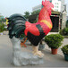 大公鸡雕塑摆件玻璃钢仿真动物雕像室外步行街观赏摆件