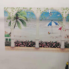 学校幼儿园卡通动画图案彩绘外墙宣传广告室内背景喷绘机器