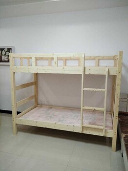 河南生产实木床子母床儿童叠叠床单层床松木衣柜