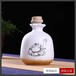 半斤装日式白色陶瓷小酒坛景德镇密封小酒罐酒瓶定制