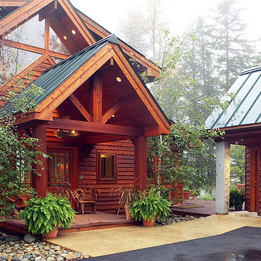 北碚区轻型木屋木别墅结构