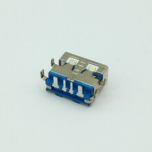 USB母座大电流沉板1.9插板直边蓝色