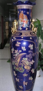 西安景德镇陶瓷花瓶直营瓷器手工依山傍水开业庆典家居摆件落地大花瓶1.8米一对价格