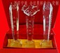 西安水晶奖杯做字订购透明玻璃奖杯奖牌颁奖纪念品定制印字