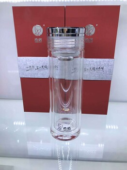 希諾矮胖玻璃杯，西安希諾水杯定制可愛(ài)少女辦公泡茶杯