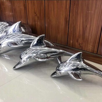 株洲不锈钢海豚雕塑