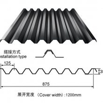 鞍山市YX35-125-875型开口楼承板_建筑楼面钢承板厂家