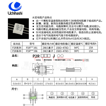 PSE内桥水泥电阻器，P2R系列