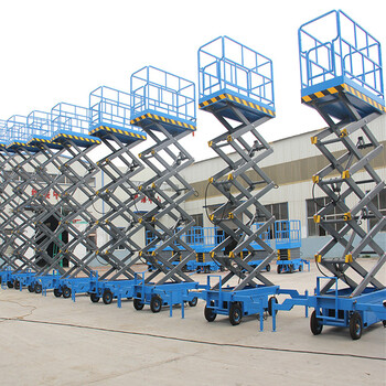 移動剪叉式升降機(jī)電動液壓小型升降平臺高空作業(yè)廠房維修車6米