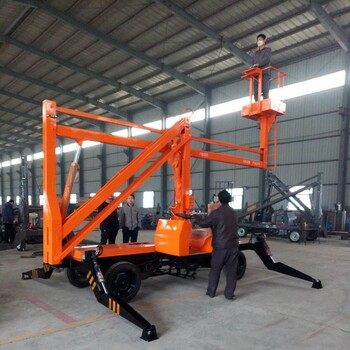 移動式曲臂升降機(jī)液壓升降平臺高空作業(yè)車柴油機(jī)旋轉(zhuǎn)車電瓶登高車