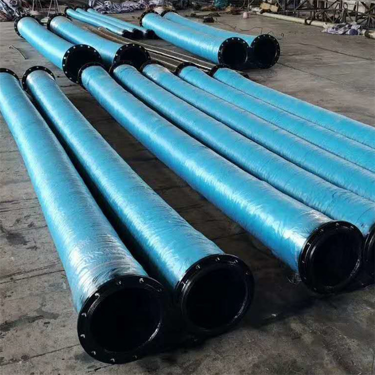 仁澤橡塑廠家供應(yīng)商大口徑鋼絲高耐磨噴砂高壓加布膠管大口徑吸排泥疏浚膠管