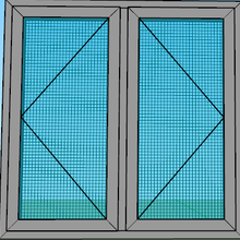 CL-150铝合金窗纱一体系统外开门窗