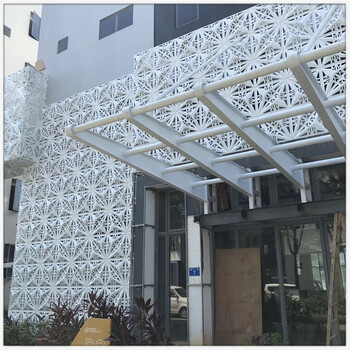 广东雕花铝单板镂空雕刻铝板金属幕墙装饰材料