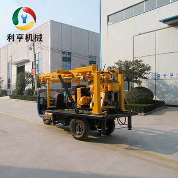 利亨車載式水井鉆機LH200S農(nóng)用三輪車打井機械設(shè)備移動方便