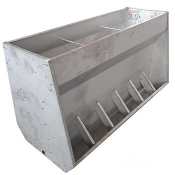 不锈钢双面食槽双面12孔不锈钢料槽不锈育肥钢食槽正旺