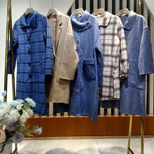 20冬款摩卡素时尚休闲双面呢大衣品牌女地素直播货源图片