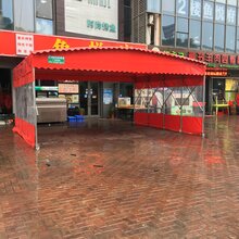 雨棚伸缩雨棚,广西环保大排档雨棚安全可靠图片