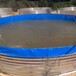 镀锌板圆桶形帆布鱼池、耐磨不渗水无异味抗老化防风可定做