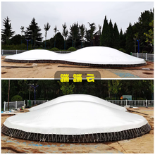 大型室外景区充气蹦蹦云亲子乐园草地彩虹跳床网红跳跳云设备厂家图片
