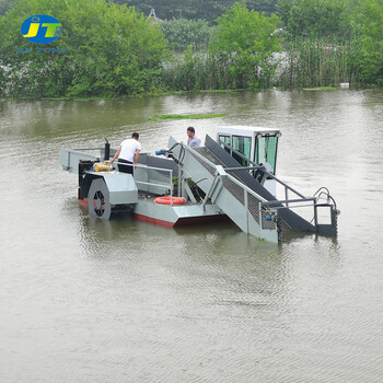 一人可操作割草船河道水库除草保洁船河道河面垃圾打捞船