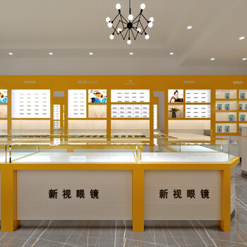 高安眼镜柜台设计定做公司高安眼镜店装修设计公司展柜制作
