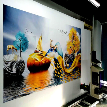 厂家智能3d墙体彩绘机喷绘机室内背景墙印刷户外广告墙面设备