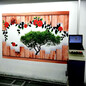 3d彩绘立体自动工业墙面壁画打印广告室内背景墙面户外喷绘机