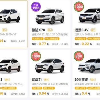杭州下沙区低首付分期买车大众以租代购