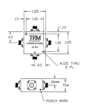 TRMMICROWAVE一分三路功分器DL301